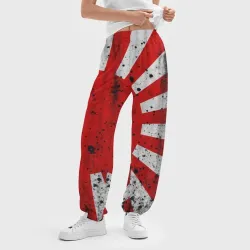 Женские джоггеры оверсайз 3D Японский флаг JDM - фото 2