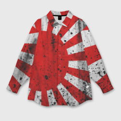 Женская рубашка oversize 3D Японский флаг JDM