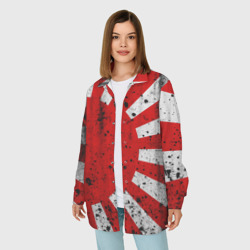 Женская рубашка oversize 3D Японский флаг JDM - фото 2