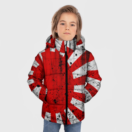 Зимняя куртка для мальчиков 3D Японский флаг, цвет красный - фото 3