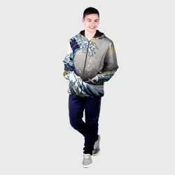 Мужская куртка 3D The great wave off kanagawa - фото 2