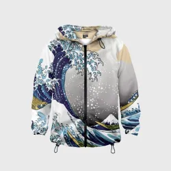 Детская ветровка 3D The great wave off kanagawa