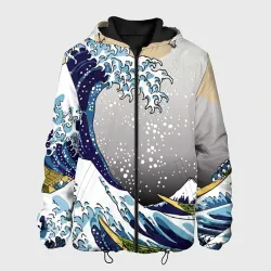 Мужская куртка 3D The great wave off kanagawa