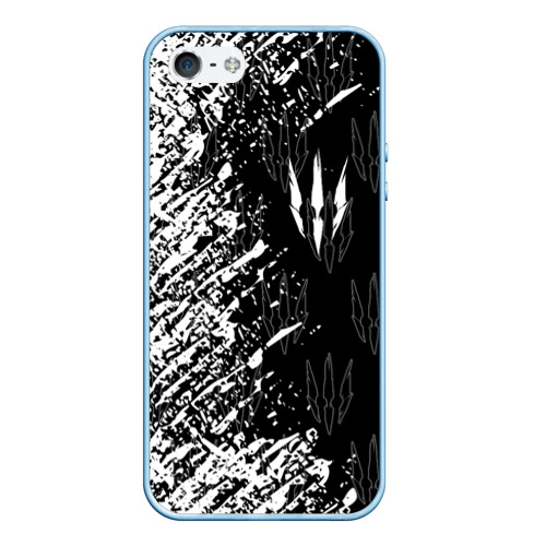 Чехол для iPhone 5/5S матовый The Witcher, цвет голубой