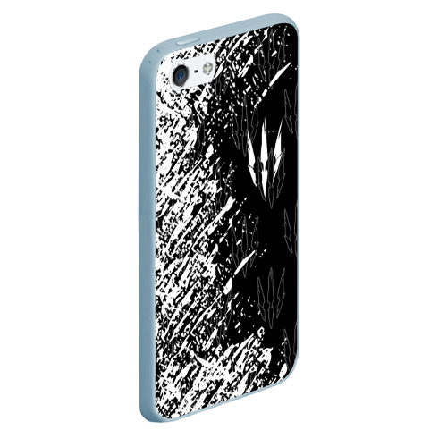 Чехол для iPhone 5/5S матовый The Witcher, цвет голубой - фото 3