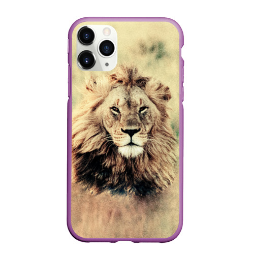 Чехол для iPhone 11 Pro Max матовый Lion King, цвет фиолетовый