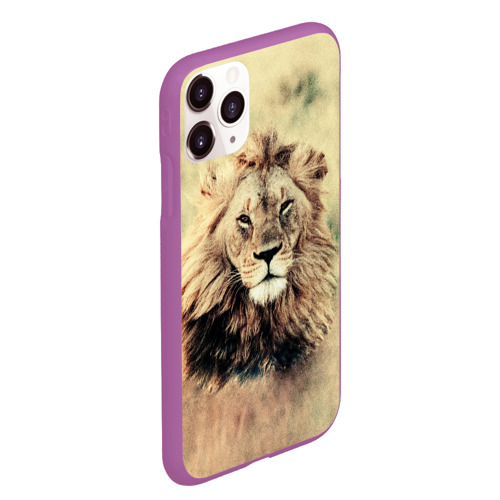 Чехол для iPhone 11 Pro Max матовый Lion King, цвет фиолетовый - фото 3