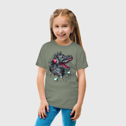 Детская футболка хлопок Динозавр меломан - фото 2