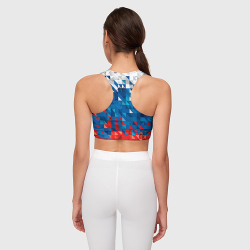 Женский спортивный топ 3D с принтом Россия - картинка 4 Женский спортивный топ 3D Россия - фото 4