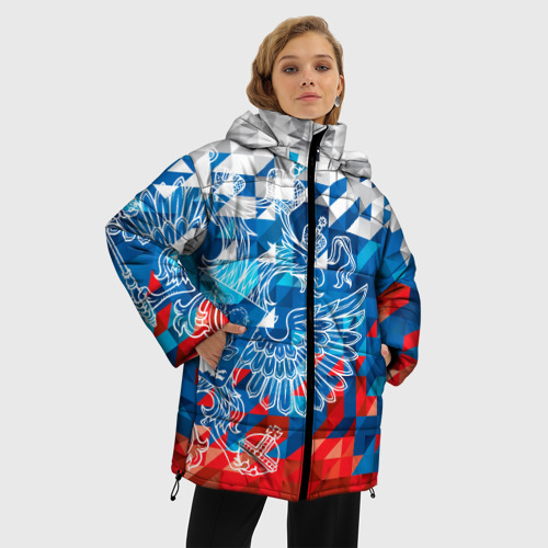 Женская зимняя куртка Oversize Россия, цвет красный - фото 3