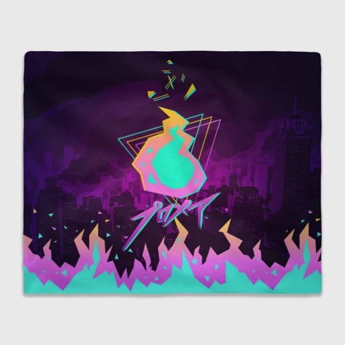 Плед 3D с принтом Promare, вид спереди #2
