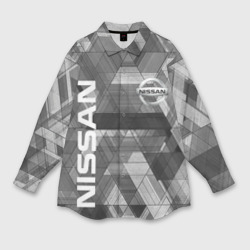 Женская рубашка oversize 3D Nissan