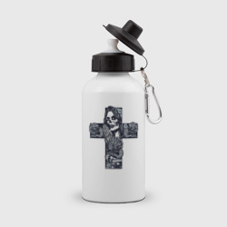 Бутылка спортивная Крест с девушкой с черепом