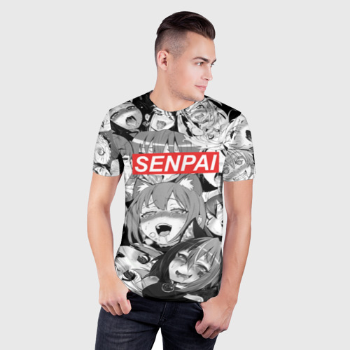 Мужская футболка 3D Slim Senpai, цвет 3D печать - фото 3