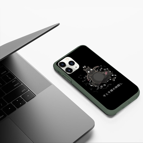 Чехол для iPhone 11 Pro матовый Перевоплощённый Боо среди сусуватари, цвет темно-зеленый - фото 5