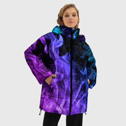 Женская зимняя куртка Oversize Огонь неон - фото 2