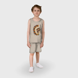 Детская пижама с шортами хлопок Индейские мотивы арт - фото 2