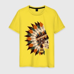 Индейские мотивы арт – Мужская футболка хлопок с принтом купить со скидкой в -20%