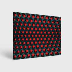 Холст прямоугольный Раскалённый красный 3Д