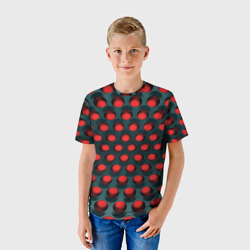 Детская футболка 3D Раскалённый красный 3Д - фото 2