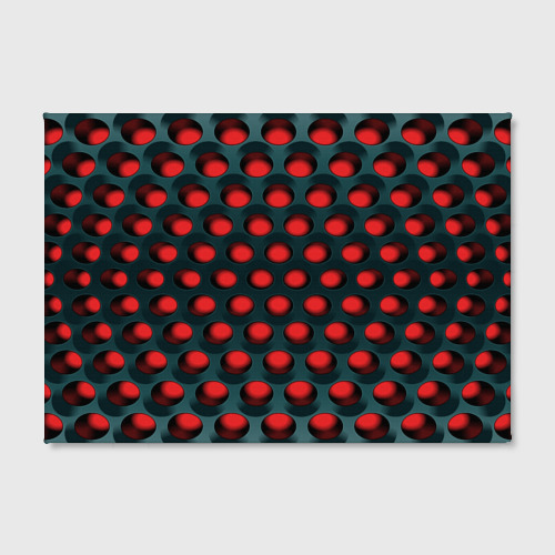Холст прямоугольный Раскалённый красный 3Д, цвет 3D печать - фото 2