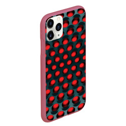 Чехол для iPhone 11 Pro Max матовый Раскалённый красный 3Д - фото 2