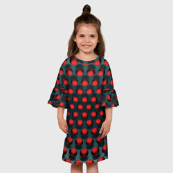 Детское платье 3D Раскалённый красный 3Д - фото 2