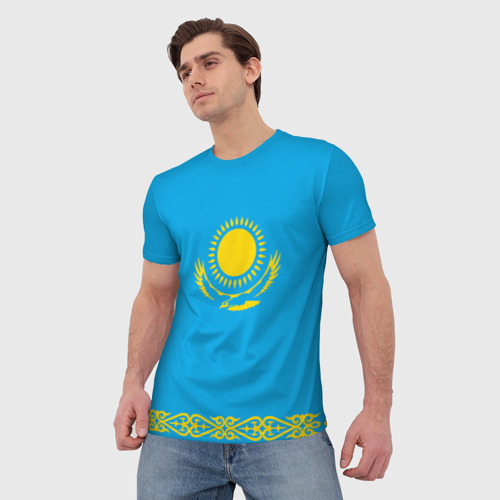 Мужская футболка 3D Казахстан, цвет 3D печать - фото 3
