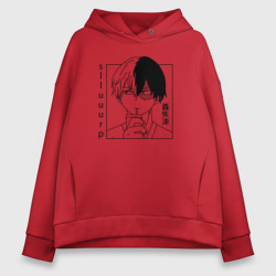 Женское худи Oversize хлопок Тодороки Todoroki Shoto BNHA