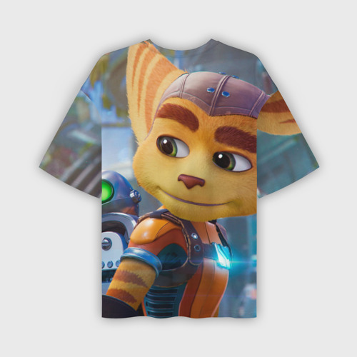 Мужская футболка oversize 3D Ratchet & Clank Rift Apart, цвет 3D печать - фото 2