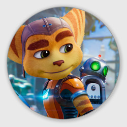 Круглый коврик для мышки Ratchet & Clank Rift Apart