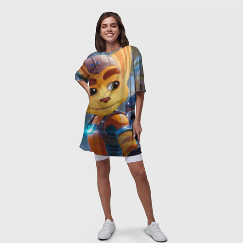 Платье-футболка 3D Ratchet & Clank Rift Apart, цвет 3D печать - фото 5