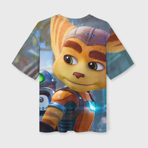 Женская футболка oversize 3D Ratchet & Clank Rift Apart, цвет 3D печать - фото 2