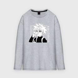 Женский лонгслив oversize хлопок Killua Hunter x Hunter Киллуа