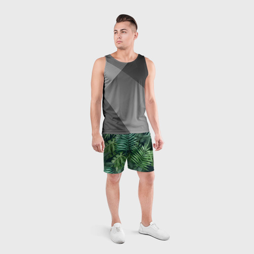 Мужские шорты спортивные Тропики, цвет 3D печать - фото 4