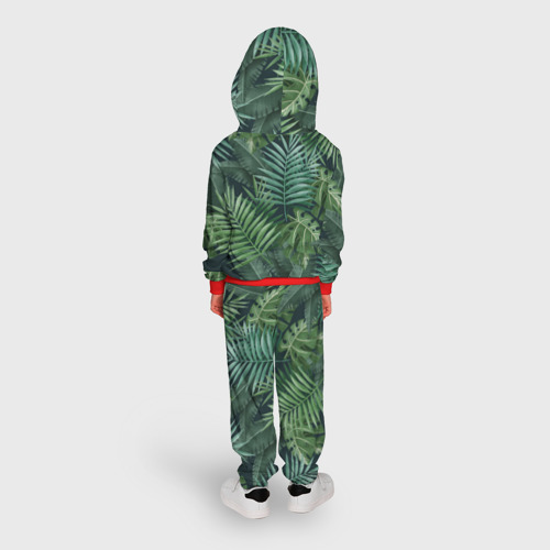 Детский костюм с толстовкой 3D Тропики, цвет красный - фото 4