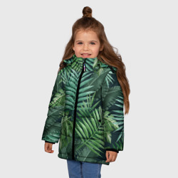Зимняя куртка для девочек 3D Тропики - фото 2
