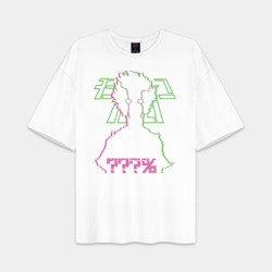 Женская футболка Oversize хлопок premium Mob Psycho 100%