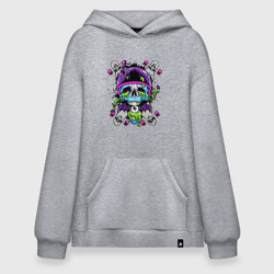 Худи SuperOversize хлопок Crazy skull - skateboard