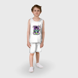 Детская пижама с шортами хлопок Crazy skull - skateboard - фото 2