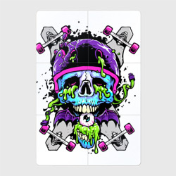 Магнитный плакат 2Х3 Crazy skull - skateboard