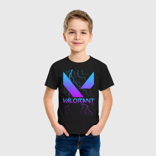 Детская футболка хлопок Valorant, цвет черный - фото 3