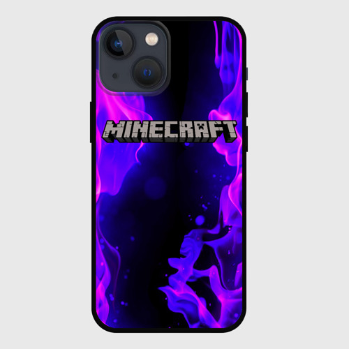 Чехол для iPhone 13 mini с принтом Minecraft, вид спереди #2