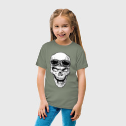 Детская футболка хлопок Skull and glasses - фото 2