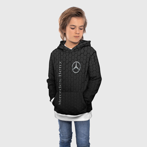 Детская толстовка 3D Mercedes-Benz, цвет белый - фото 3