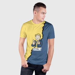 Мужская футболка 3D Slim Fallout logo boy - фото 2