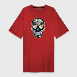 Платье-футболка хлопок Flowers - Art skull