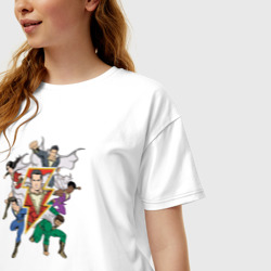 Женская футболка хлопок Oversize Команда Супергероев - фото 2