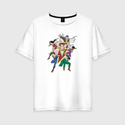 Женская футболка хлопок Oversize Команда Супергероев