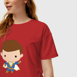 Женская футболка хлопок Oversize Маленький Фредди - фото 2